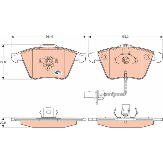 TRW Bremseklodser GDB1617 til AUDI A4 B6/B7, SEAT EXEO