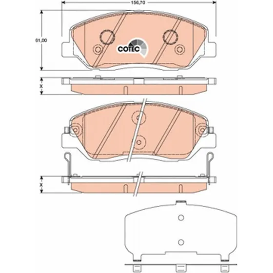 TRW Bremseklodser GDB3418 for Hyundai, Kia, Ssangyong