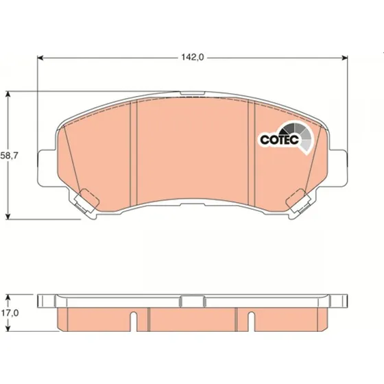 TRW Bremseklodser GDB3467 for Nissan Qashqai, Rogue, X-Trail