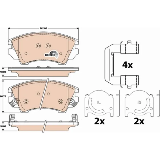 TRW Bremseklodser GDB1783, Akselsæt, for OPEL, CHEVROLET, SAAB