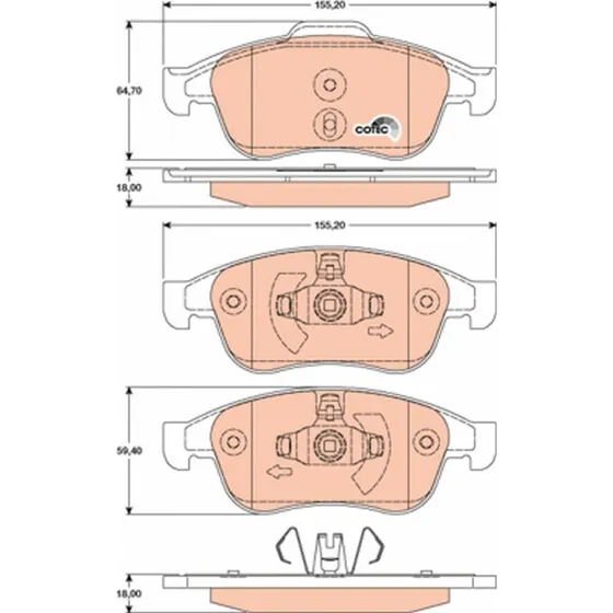 TRW Bremseklodser GDB1789 for Renault, Nissan, Dacia
