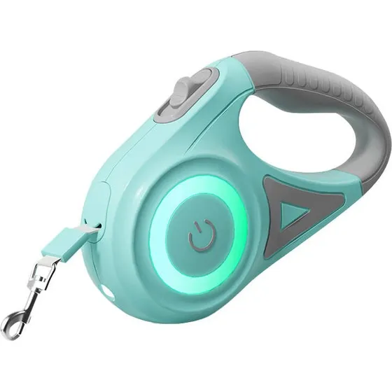 Rojeco LED Hundesnor 5m Grøn/Grå
