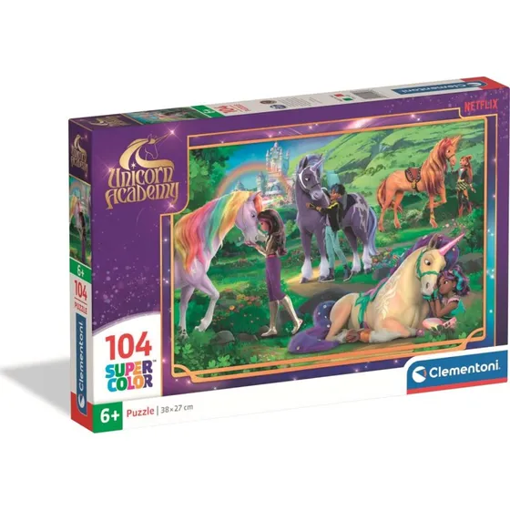 Clementoni Unicorn Academy 104 Brikker Puslespil