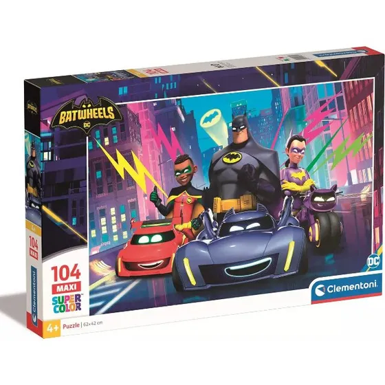 Clementoni Super Color Maxi Batbiler 104 Brikker