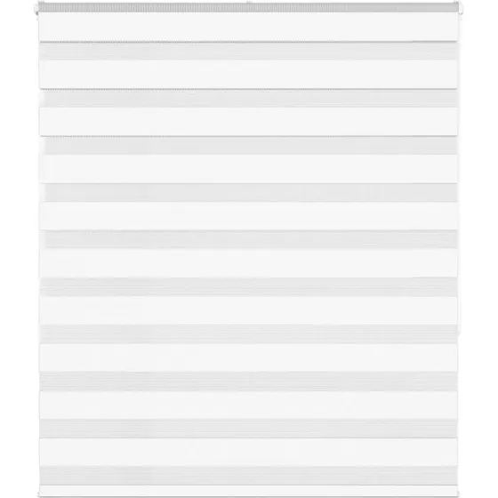vidaXL Zebragardin Hvid 125x150 cm, 120,9 cm stofbredde, 100% Polyester