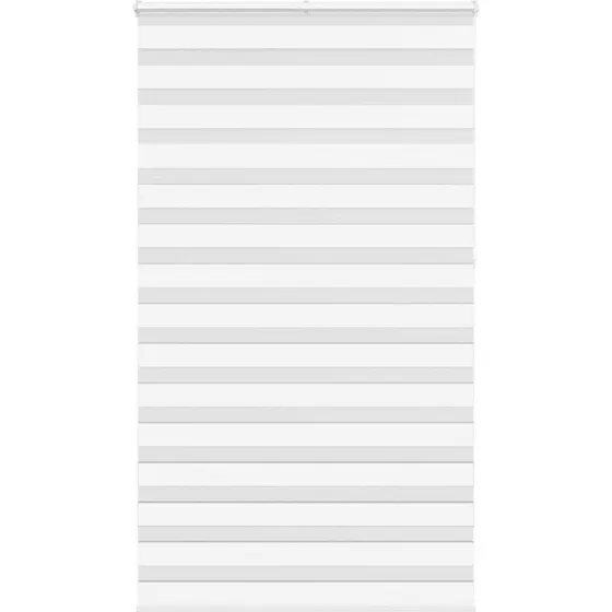 vidaXL Zebragardin Hvid 125x230 cm, 120,9 cm stofbredde, polyester
