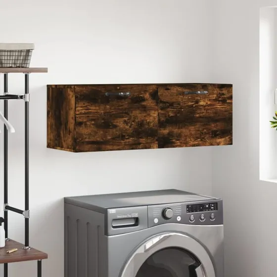 vidaXL Vægskab 100x36,5x35 cm røget sonoma-eg konstrueret træ