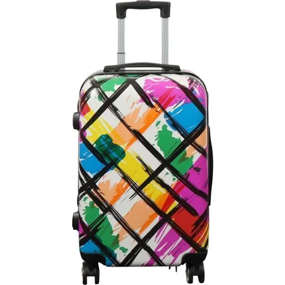 Kryds Mønster Kabinekuffert - Hardcase Letvægt, 37 L, 2,4 kg