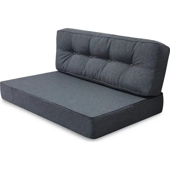 Nordstrand Home Hyndesæt til pallesofa 120x80 cm, antracitgrå, 15 cm tyk