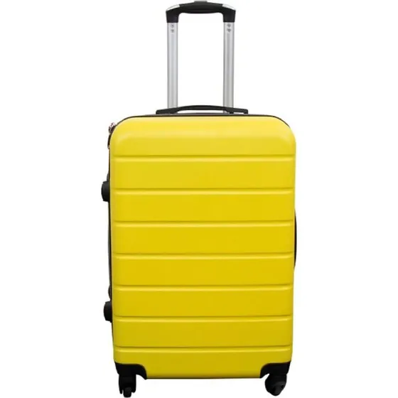 Gul Hardcase Kuffert Medium – Praktisk Rejsekuffert med 360° Hjul