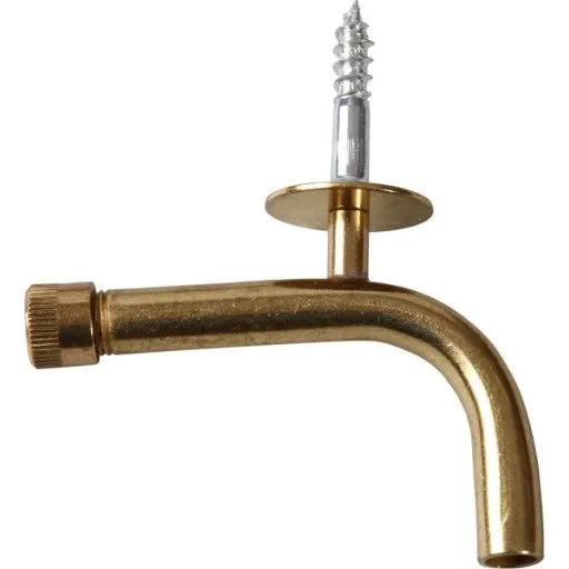 Svanehals med skrue, messing M/1 1/4"