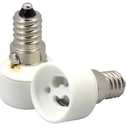 E14 til GU10 Fatningsomformer, 48 mm