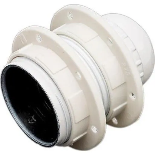 Kronefatning E27 hvid med 2 ringe