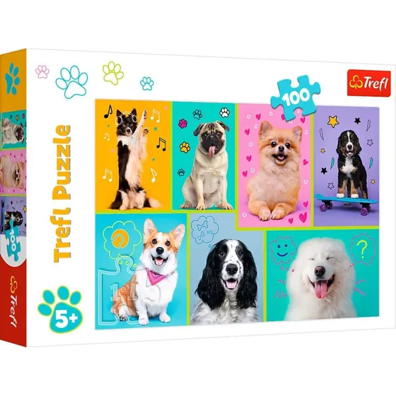 Trefl Puzzle - I verden af hunde (100 brikker)