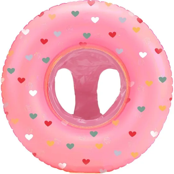 Vanilla Copenhagen Baby Badering 60 cm Rosa Hjerter 1-3 År