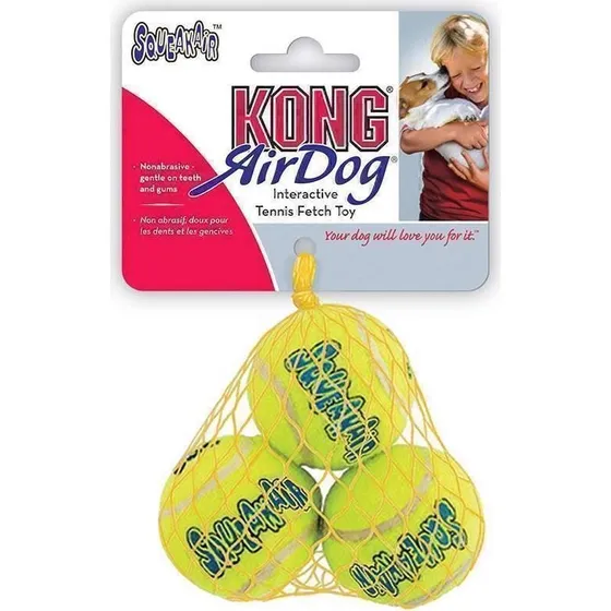 KONG SqueakAir Tennisbolde Small, 3 stk