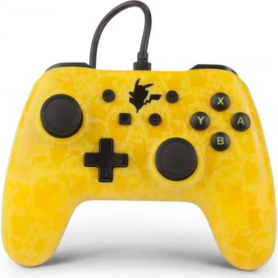 PowerA Nintendo Switch Controller med Pikachu-silhuet, kabelbaseret