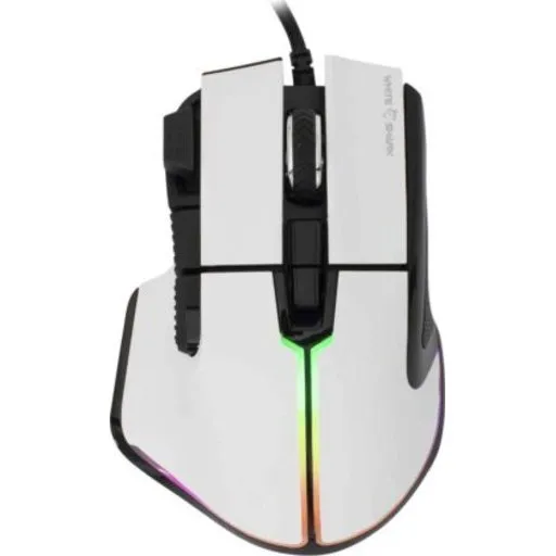 WhiteShark Marrok Gaming Mus, Hvid, 9 Knapper, 12000 DPI