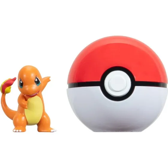 Jazwares Clip N Go Pokémon Charmander 5 cm med Pokébold