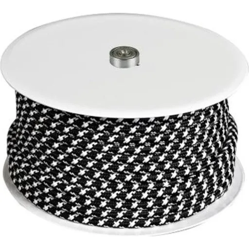 Halo Design 25 m stofledning, sort & hvid zigzag