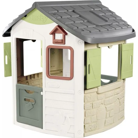 Smoby S.Life Neo Jura Hytte 7600810504 - indendørs/udendørs legehus i genanvendt plast
