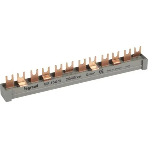 Legrand gaffelsløjfeskinne 2P, 12 gafler