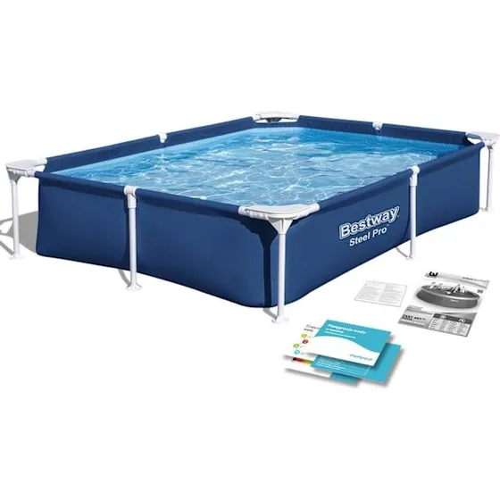 Bestway Steel Pro Pool 221x150x43 cm blå