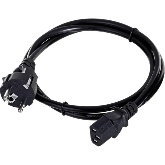 Savio Strømkabel IEC C13 til Schuko 1,2 m, sort