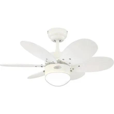 Westinghouse Loftvent.TURBO II 76 cm, hvid/farve, 3 hastigheder + lys