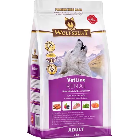 WolfsBlut VetLine Renal 2 kg til hunde med nyreproblemer