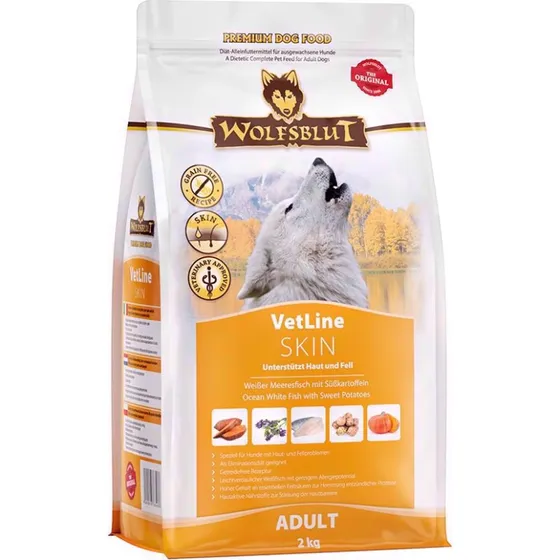 WolfsBlut VetLine Skin & Coat til hud- og pelsproblemer, 2 kg