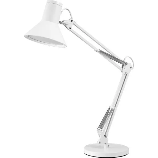 Osram Retro skrivebordslampe, hvid, lang arm, trinløs dæmpning