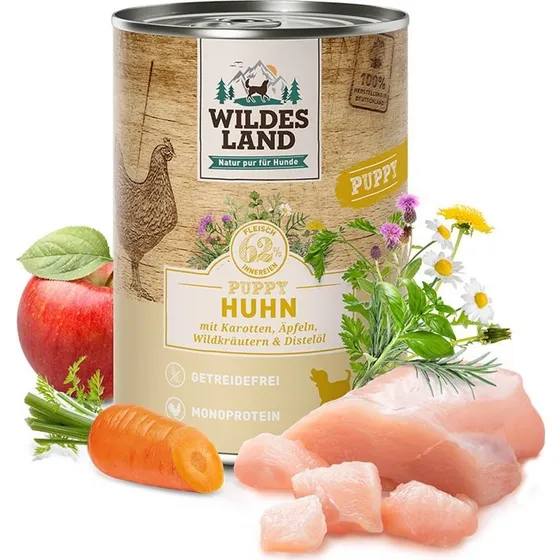 Wildes Land Puppy Kylling Dåsemad, 400g