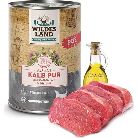 Wildes Land Pur Kalv Dåsemad, 400g