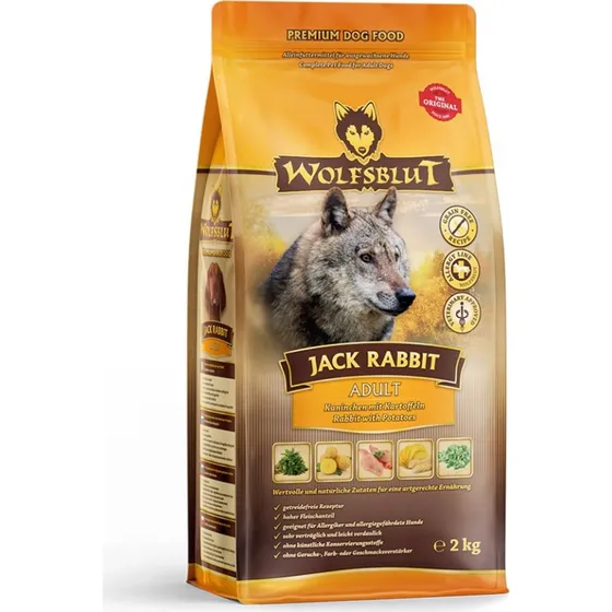 WolfsBlut Jack Rabbit Adult med kanin, 2 kg