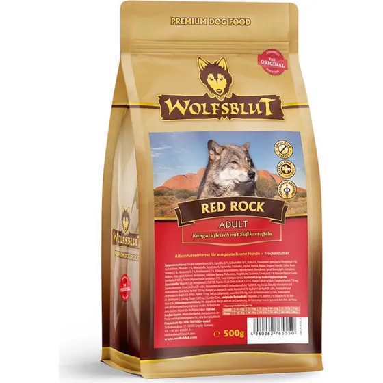 WolfsBlut Red Rock Adult hundefoder med kænguru, 400g