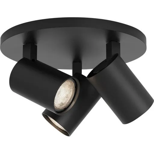 Astro Ascoli Triple Round spotlampe, 3 spots, sort