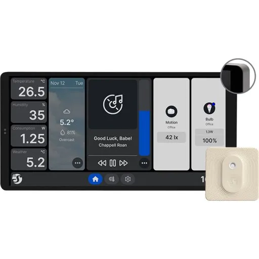 Shelly X2i Vægdisplay, 6,95" touchskærm, sølv, Bluetooth & Wi-Fi