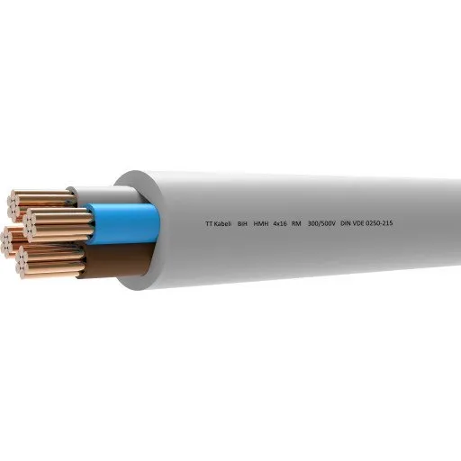 HMH 4x16 mm² Installationskabel, grå, halogenfrit