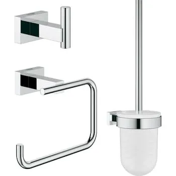 Grohe Essentials Cube 3-i-1 tilbehørssæt, krom