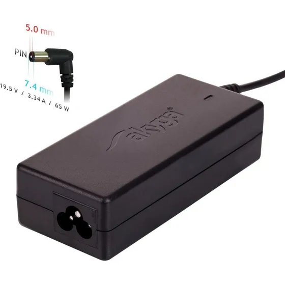 Akyga AK-ND-05 65 W strømforsyning til DELL, sort