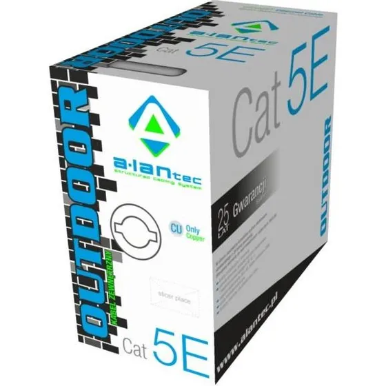 Alantec Cat5e U/UTP 305 m grå netværkskabel