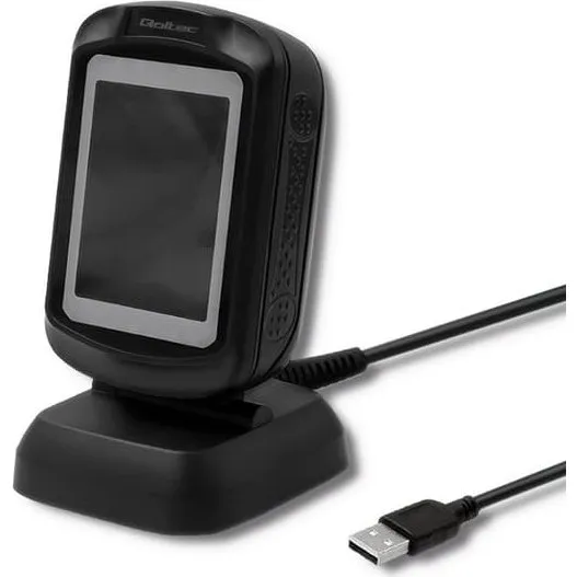 Qoltec 50864 USB QR- og stregkodescanner, sort