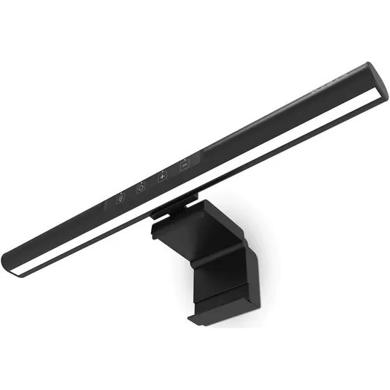 Nedis Monitor Lysbjælke 40 cm, Dæmpbar, LED, Berøringskontrol, Sort Aluminium