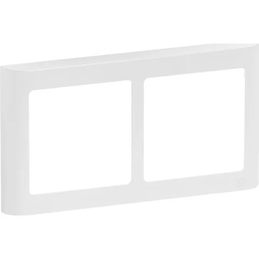 LK Fuga Soft 63 ramme 2x1 modul vandret hvid