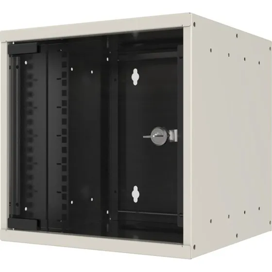 EFB Elektronik WGB-1004WS.30 4U Væghængt Rackskab, Hvid, Glasdør, 30 kg