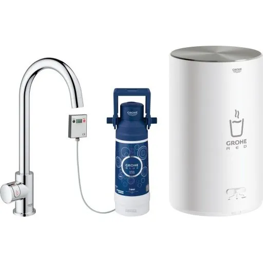 Grohe Red Mono M Køkkenarmatur, Supersteel, kogende vand