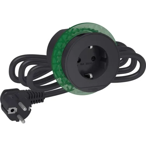 Schneider Electric Unica+ bordstikkontakt, koksgrå, med USB