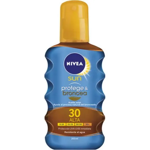 Nivea Solcreme & Bronzeaktiverende Olie SPF30 200ml
