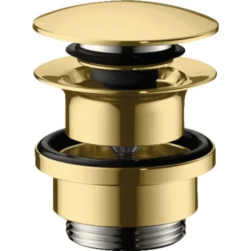 Hansgrohe BV 1 1/4" push-open bundventil, poleret guld-optik
